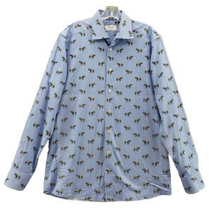 ETON Gingham Motif Dress Shirt